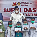 Wujud Syukur HUT Gerindra Ke-14, Sufmi Dasco Santuni 140 Anak Yatim