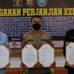 Kolaborasi dan Sinergitas Pemberantasan Narkoba, Polda Banten Bersama BNNP Banten dan Kanwil Kemenkumham Banten Gelar Penandatanganan MoU