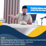 Kementerian ATR/BPN telah menyertipikatkan 15.093 bidang tanah wakaf. Jumlah ini dinilai perlu ditingkatkan agar seluruh tanah wakaf.